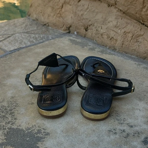 Tory Burch Women's Black patent Dillan Sandal Size 7.5 - Picture 4 of 13